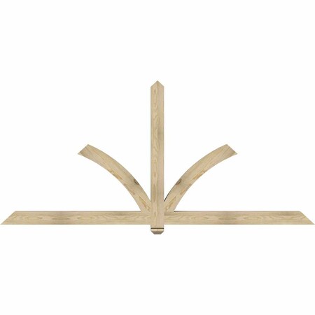 Ekena Millwork Redmond Rough Sawn Timber Gable Bracket, Douglas Fir, 96"W x 44"H x 4"D x 4"F, 11/12 Pitch GBW096X44X0404RED00RDF